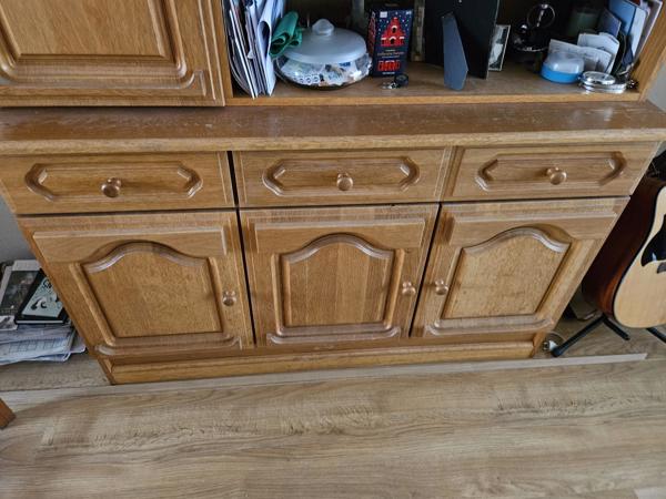 Blank eiken buffetkast