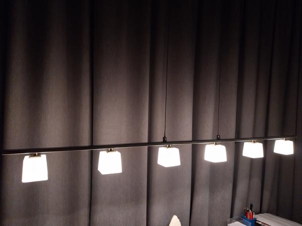 Designlamp met 6 matglazen kapjes