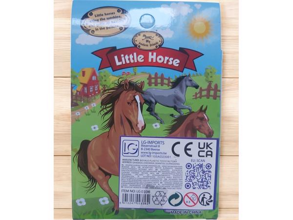 LG Little horse speelpaard zwart grijs gevlekt bruin haar