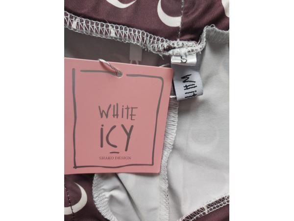 White Icy stretch bruine broek halve maantjes S