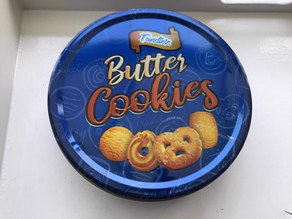 Fundiez koektrommel butter cookies blik 19 cm