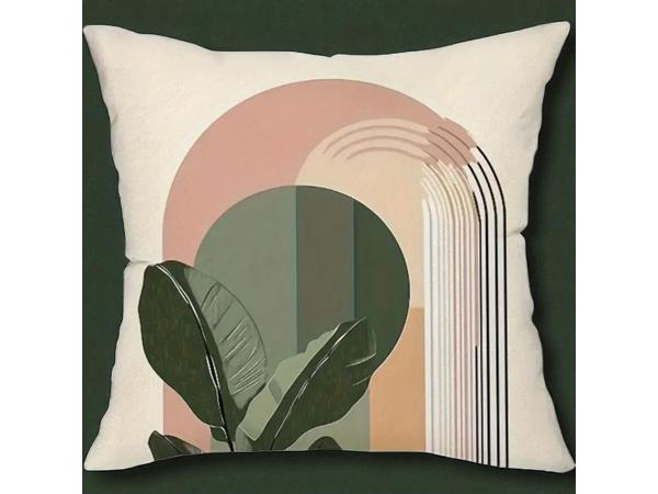 Set van 4 kussenhoezen bohemian groen roze 45x45cm