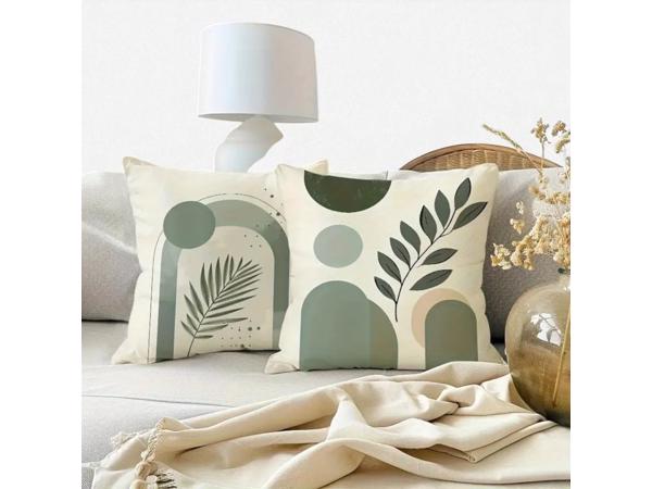 Set van 4 kussenhoezen bohemian groen roze 45x45cm