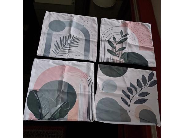 Set van 4 kussenhoezen bohemian groen roze 45x45cm