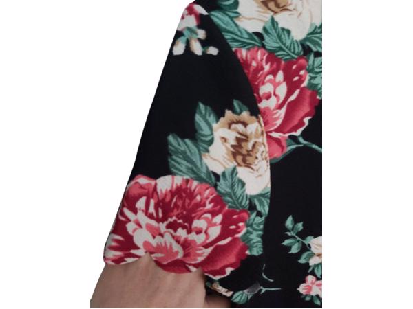 Stretchy T-shirt bloemen print L