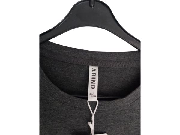 Sweat jurk strass steentjes grijs L/XL