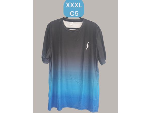 Heren t-shirt blauw overlopend XXXL