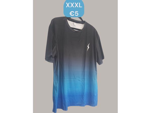 Heren t-shirt blauw overlopend XXXL