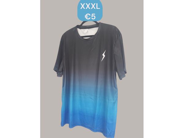 Heren t-shirt blauw overlopend XXXL