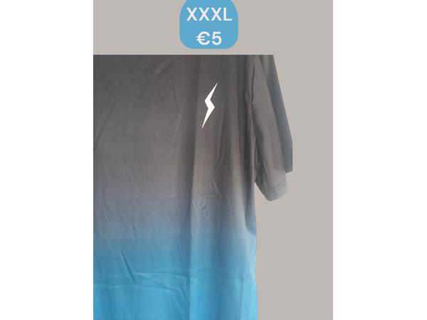 Heren t-shirt blauw overlopend XXXL