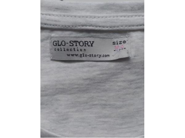 Glo-Story t-shirt much better together glitter grijs 164