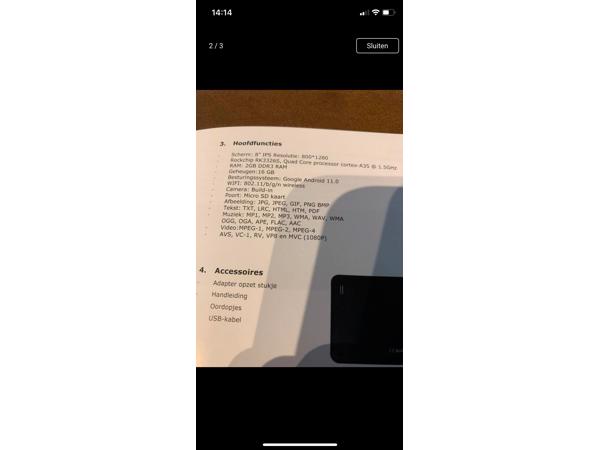 Tablet android nieuw
