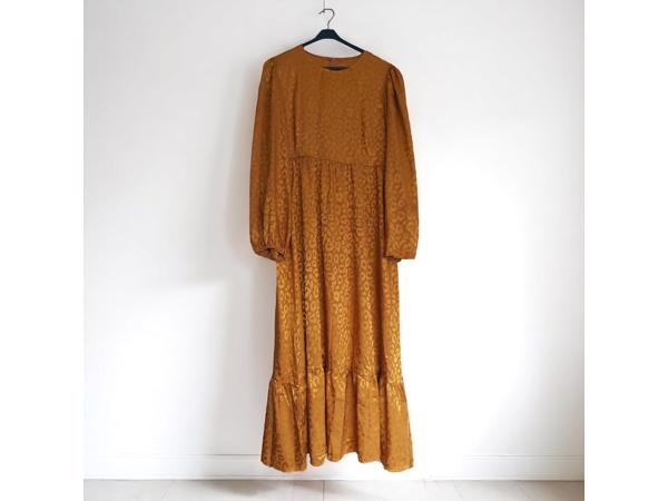 Oranje panterprint jurk XL