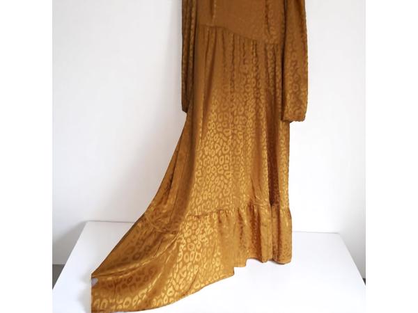 Oranje panterprint jurk XL