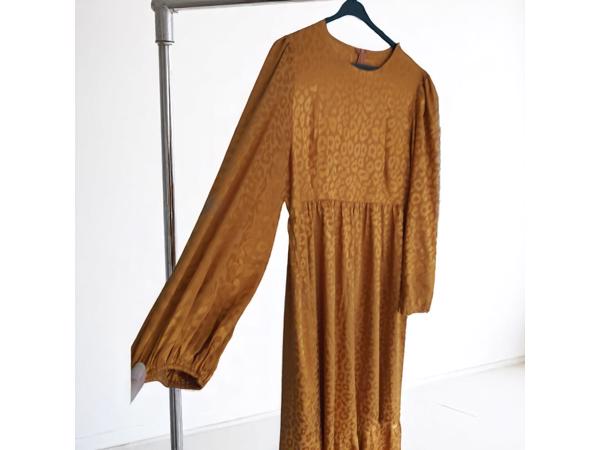 Oranje panterprint jurk XL