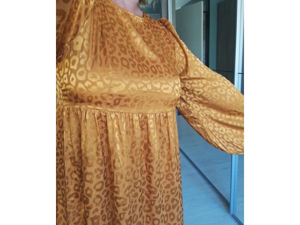 Oranje panterprint jurk XL