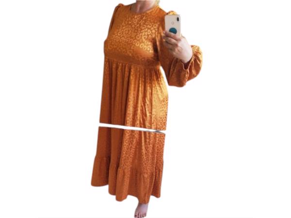 Oranje panterprint jurk XL