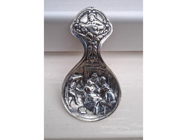 Antieke verzilverde theeduim .(ZFV 40).