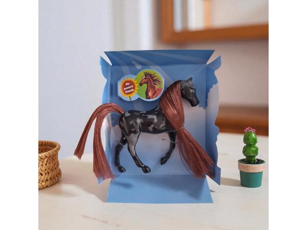 Little horse speelpaard zwart grijs bruine haren camouflage