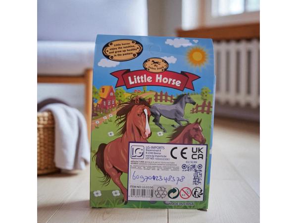Little horse speelpaard zwart grijs bruine haren camouflage