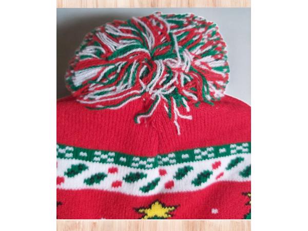 Muts met Pompon - Thema Kerst - Beanie - Acryl - Kerstbomen