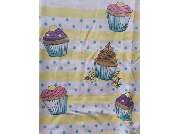 Glo-Story cupcakes t-shirt geel 116