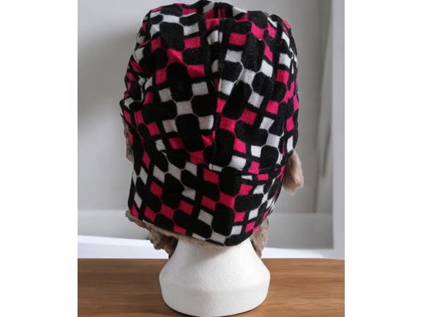 Warme russische bontmuts roze maat 60