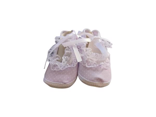 Junior Joy Babyschoenen Newborn Meisjes Paars/wit Met Stippe