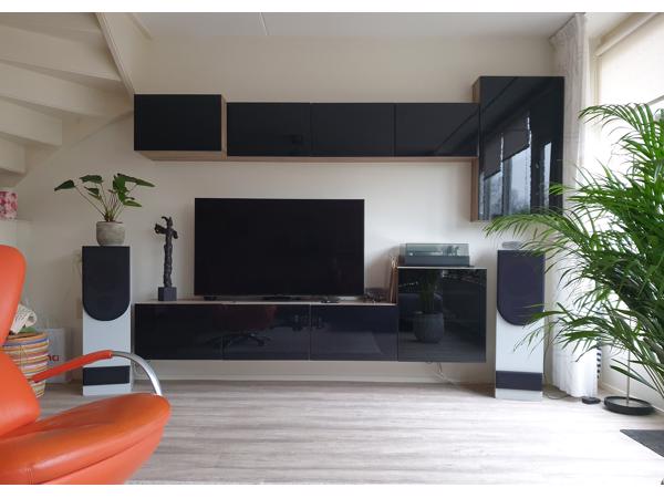 Ikea Besta SELSVIKEN Deur/ladefront zwart hoogglans GLASSVIK