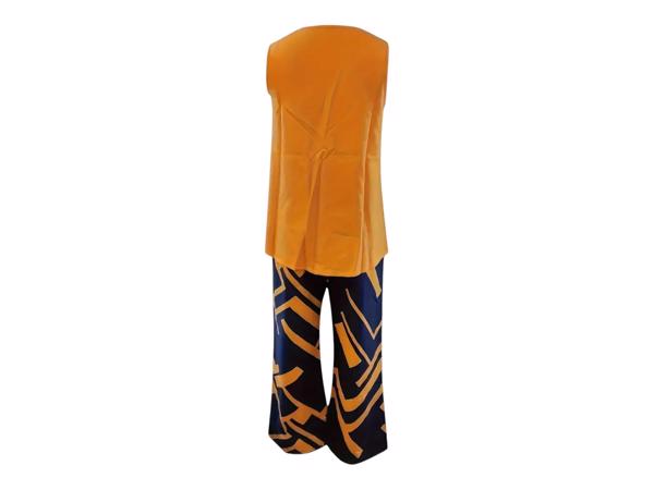 2 delige zomer set blauw oranje XXL