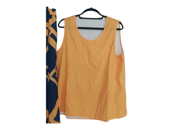 2 delige zomer set blauw oranje XXL