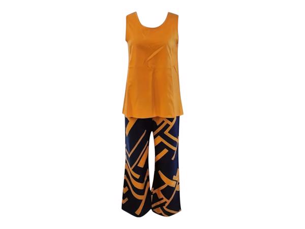 2 delige zomer set blauw oranje XXL