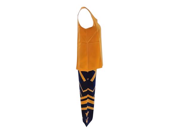 2 delige zomer set blauw oranje XXL