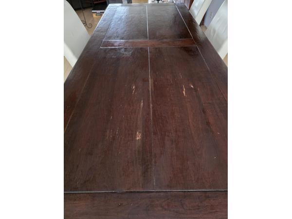 Eettafel, 240x100 stevig,massief hout, overschilderbaar