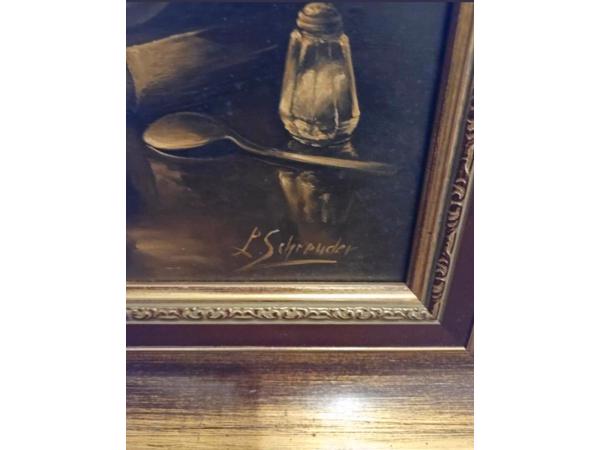 Stilleven olieverf op paneel Jan schreuder van de Coolwijk