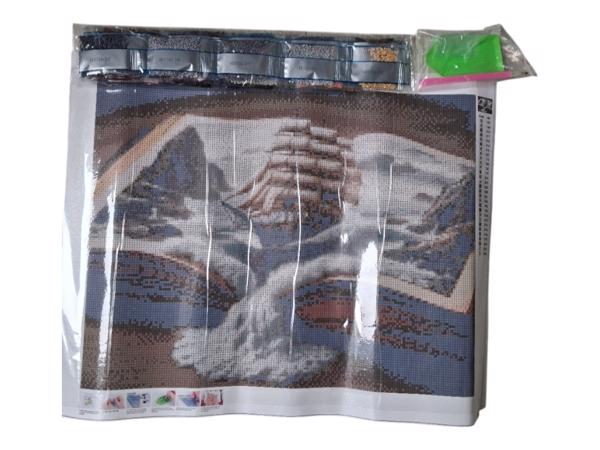 nr 16 Diamond Painting schip open boek 50x40cm (vierkant)