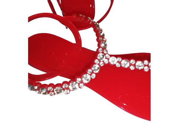 961 Sandalen rood met strass steentjes 37
