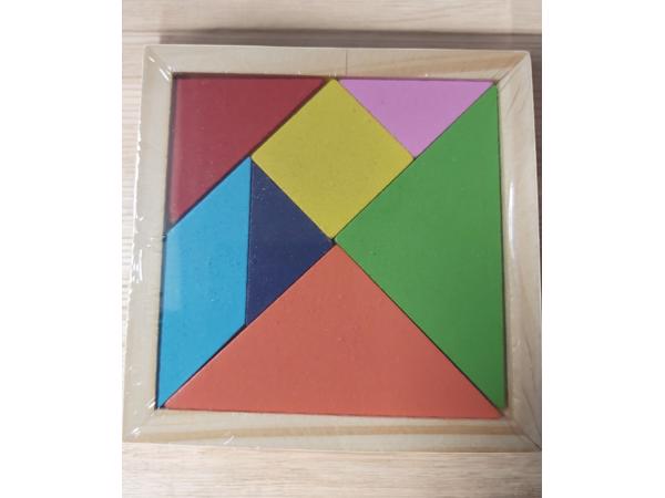 Lg-imports Houten Vormenpuzzel 12 Cm 7 Stukjes - Tangram