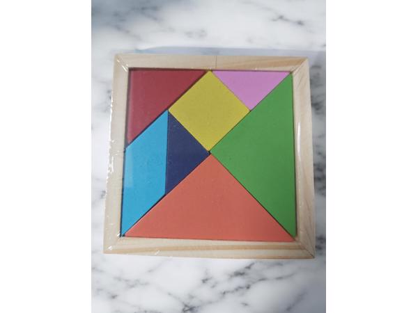 Lg-imports Houten Vormenpuzzel 12 Cm 7 Stukjes - Tangram