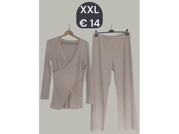 2 delige set beige XXL