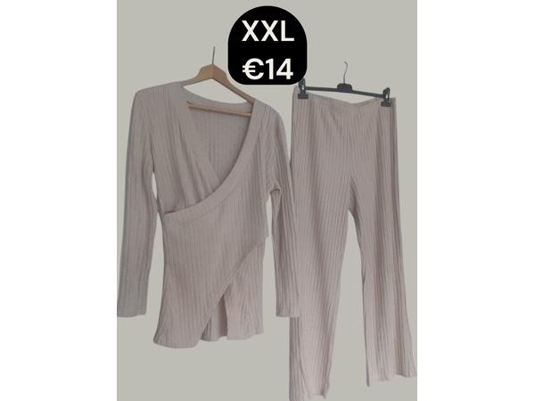 2 delige set beige XXL