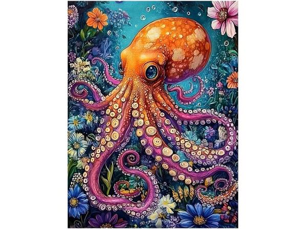 50x40cm Diamond Painting octopus (vierkant) nr 30