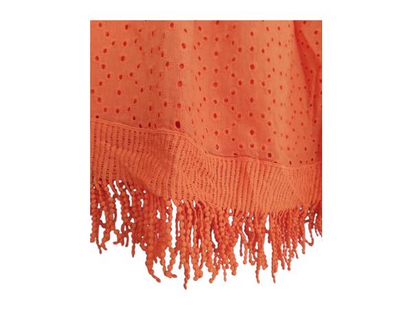 Drole de Copine rok gaatjes patroon oranje M/L