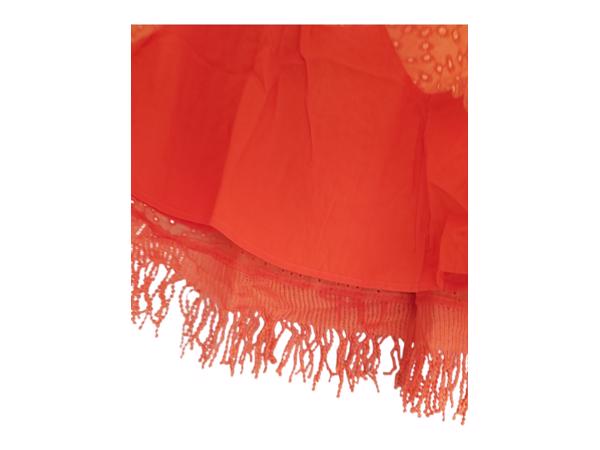 Drole de Copine rok gaatjes patroon oranje M/L