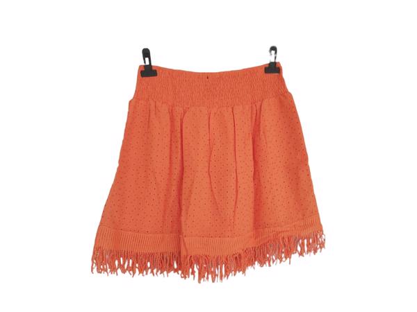 Drole de Copine rok gaatjes patroon oranje M/L