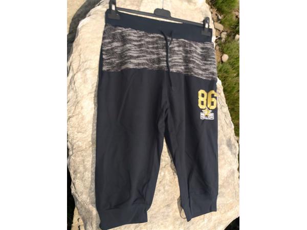 Heren korte broek donkerblauw grijs L