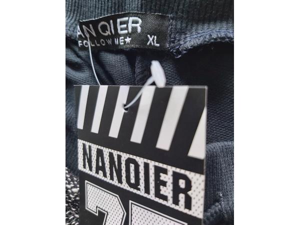 Heren korte broek donkerblauw grijs L