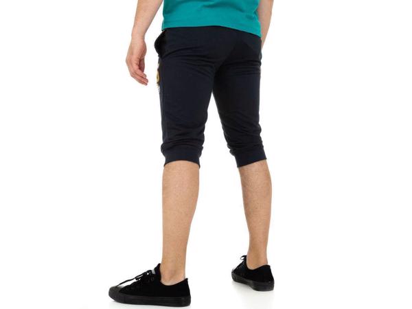 Heren korte broek donkerblauw grijs L