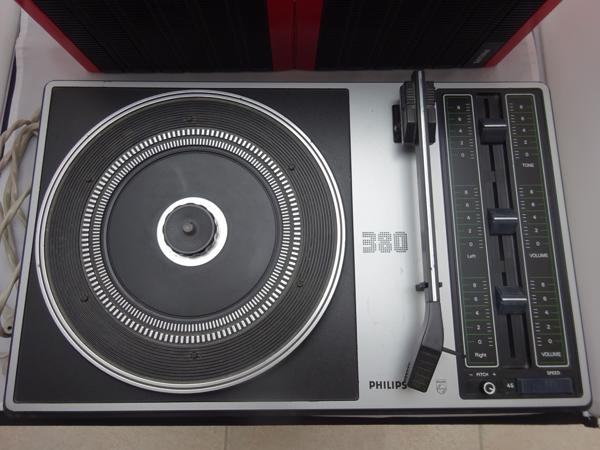 Vintage Philips 380 stereo Platenspeler retro jaren 70.