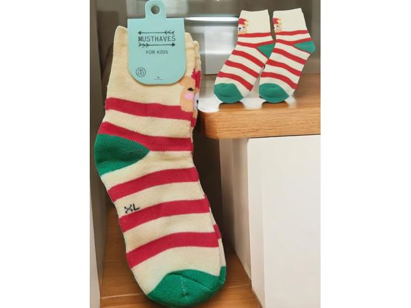 Sokken Kerst - Kids - Maat33-38 - Uniseks - Kerstbeer - Must